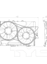 TYC Genera Dual Radiator and Condenser Fan Assembly Chevrolet Equinox 2008-2009 3.4L V6                                     - 622610 - Image 3