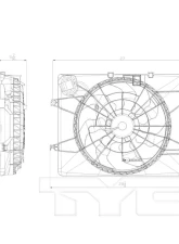 TYC Genera Dual Radiator and Condenser Fan Assembly                                     - 622630 - Image 2