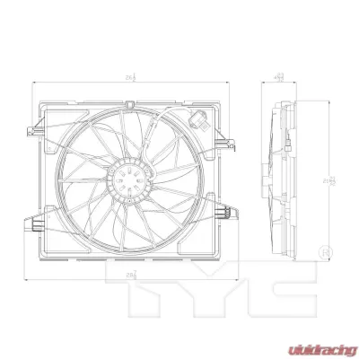 TYC Genera Dual Radiator and Condenser Fan Assembly - 622660