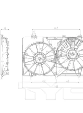 TYC Genera Dual Radiator and Condenser Fan Assembly                                     - 622670 - Image 2