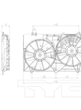 TYC Genera Dual Radiator and Condenser Fan Assembly Lexus RX450h 2010-2013                                     - 622680 - Image 2