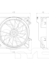 TYC Genera Dual Radiator and Condenser Fan Assembly Jeep Liberty 2002-2007 3.7L V6                                     - 622690 - Image 2