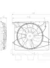 TYC Genera Dual Radiator and Condenser Fan Assembly                                     - 622730 - Image 2