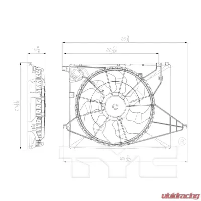 TYC Genera Dual Radiator and Condenser Fan Assembly - 622730
