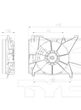 TYC Genera Dual Radiator and Condenser Fan Assembly Mazda Mazda 2 2011-2014                                     - 622740 - Image 2