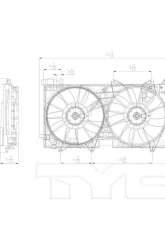 TYC Genera Cooling Fan Assembly Subaru 2010-2014 3.6L 6-Cyl                                     - 622750 - Image 2
