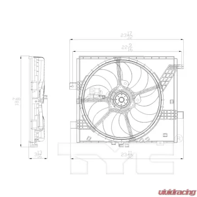 TYC Genera Dual Radiator and Condenser Fan Assembly Nissan Automatic CVT - 622770