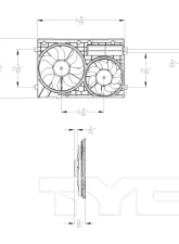 TYC Genera Dual Radiator and Condenser Fan Assembly Volkswagen Jetta                                     - 622820 - Image 2