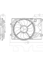 TYC Genera Dual Radiator and Condenser Fan Assembly Chevrolet Sonic 1.8L 4-Cyl                                     - 622840 - Image 2