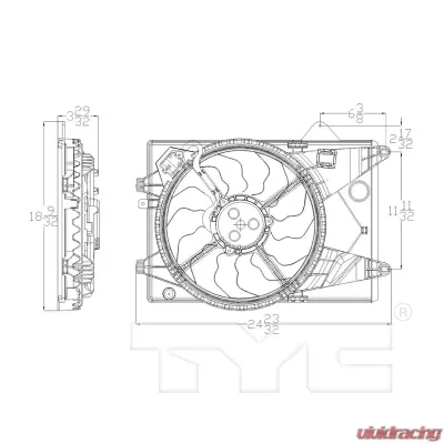 TYC Genera Dual Radiator and Condenser Fan Assembly Chevrolet Sonic 1.8L 4-Cyl - 622840