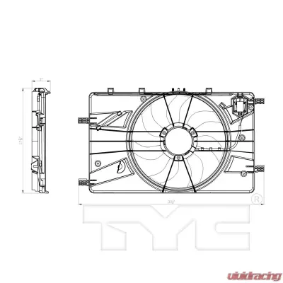 TYC Genera Dual Radiator and Condenser Fan Assembly - 622890