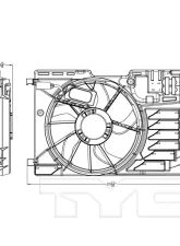 TYC Genera Dual Radiator and Condenser Fan Assembly Ford                                     - 622910 - Image 4