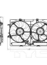 TYC Genera Dual Radiator and Condenser Fan Assembly Audi                                     - 622940 - Image 3