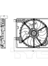 TYC Genera Dual Radiator and Condenser Fan Assembly Nissan Juke 2011-2014                                     - 622960 - Image 5