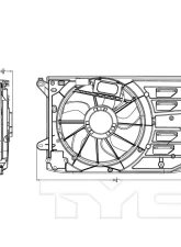 TYC Genera Dual Radiator and Condenser Fan Assembly                                     - 623020 - Image 2