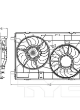 TYC Genera Dual Radiator and Condenser Fan Assembly Lincoln MKZ 2007-2009                                     - 623030 - Image 4