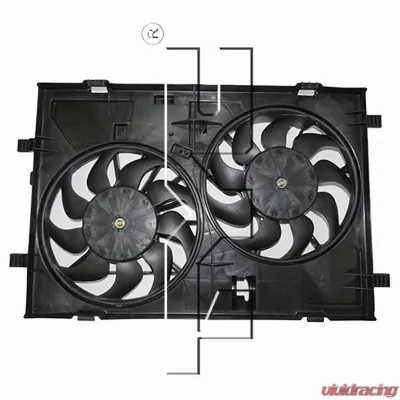 TYC Genera Dual Radiator and Condenser Fan Assembly Lincoln MKZ 2007-2009 - 623030