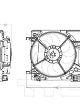 TYC Genera Dual Radiator and Condenser Fan Assembly Chevrolet Spark 2013-2015                                     - 623070 - Image 4