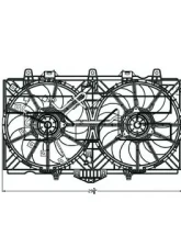 TYC Genera Dual Radiator and Condenser Fan Assembly Infiniti Q50 2014-2016                                     - 623080 - Image 6