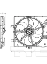 TYC Genera Dual Radiator and Condenser Fan Assembly Nissan                                     - 623090 - Image 4