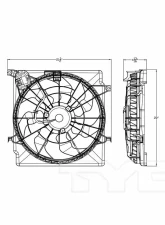 TYC Genera Dual Radiator and Condenser Fan Assembly                                     - 623110 - Image 6