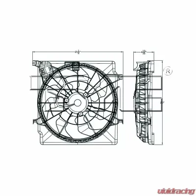 TYC Genera Dual Radiator and Condenser Fan Assembly - 623110