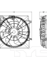 TYC Genera Dual Radiator and Condenser Fan Assembly                                     - 623110 - Image 4