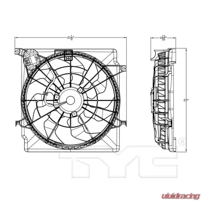 TYC Genera Dual Radiator and Condenser Fan Assembly - 623110