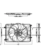 TYC Genera Dual Radiator and Condenser Fan Assembly Mercedes-Benz                                     - 623130 - Image 3