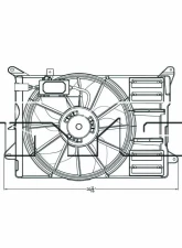 TYC Genera Dual Radiator and Condenser Fan Assembly Ford Edge 2012-2014 2.0L 4-Cyl                                     - 623140 - Image 6