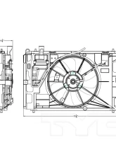 TYC Genera Dual Radiator and Condenser Fan Assembly Toyota Prius 2012-2019                                     - 623150 - Image 5