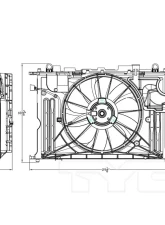 TYC Genera Dual Radiator and Condenser Fan Assembly Toyota Corolla 2014-2019                                     - 623160 - Image 6