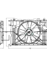 TYC Genera Dual Radiator and Condenser Fan Assembly Toyota Corolla 2014-2019                                     - 623160 - Image 3