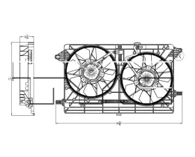 TYC Genera Dual Radiator and Condenser Fan Assembly Chevrolet Volt 2011-2015