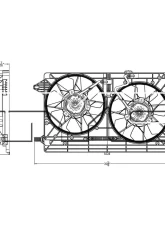 TYC Genera Dual Radiator and Condenser Fan Assembly Chevrolet Volt 2011-2015                                     - 623170 - Image 3