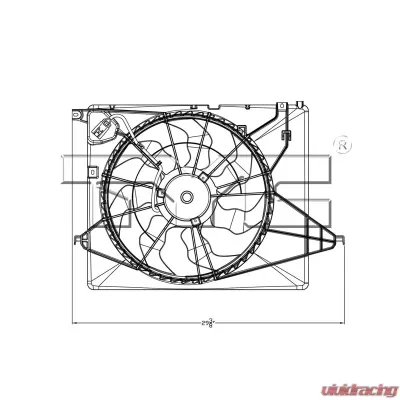 TYC Genera Dual Radiator and Condenser Fan Assembly - 623210