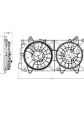 TYC Genera Dual Radiator and Condenser Fan Assembly Mazda Mazda 3 2014-2018                                     - 623250 - Image 4