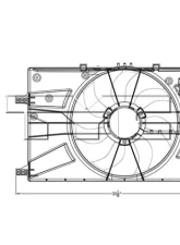 TYC Genera Dual Radiator and Condenser Fan Assembly Chevrolet Cruze 2014-2016 1.4L 4-Cyl                                     - 623270 - Image 4