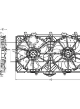 TYC Genera Dual Radiator and Condenser Fan Assembly Infiniti Q50 2014-2016                                     - 623300 - Image 3