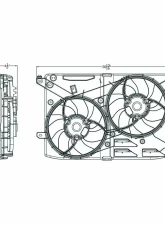 TYC Genera Dual Radiator and Condenser Fan Assembly Ford Fusion 2013-2020                                     - 623320 - Image 4
