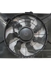 TYC Genera Dual Radiator and Condenser Fan Assembly Hyundai Sonata 2009-2010 2.4L 4-Cyl                                     - 623330 - Image 2
