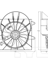 TYC Genera Dual Radiator and Condenser Fan Assembly Jeep                                     - 623360 - Image 3