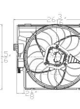 TYC Genera Dual Radiator and Condenser Fan Assembly BMW                                     - 623420 - Image 5