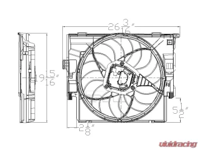 TYC Genera Dual Radiator and Condenser Fan Assembly BMW - 623420