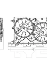 TYC Genera Dual Radiator and Condenser Fan Assembly Scion tC 2011-2016                                     - 623440 - Image 3
