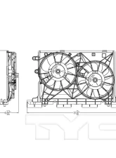 TYC Genera Dual Radiator and Condenser Fan Assembly Scion tC 2011-2016                                     - 623440 - Image 5