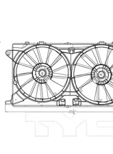 TYC Genera Dual Radiator and Condenser Fan Assembly Ford                                     - 623450 - Image 3