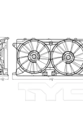 TYC Genera Dual Radiator and Condenser Fan Assembly Ford                                     - 623450 - Image 5