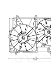 TYC Genera Dual Radiator and Condenser Fan Assembly Cadillac                                     - 623460 - Image 3