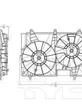 TYC Genera Dual Radiator and Condenser Fan Assembly Cadillac                                     - 623460 - Image 5